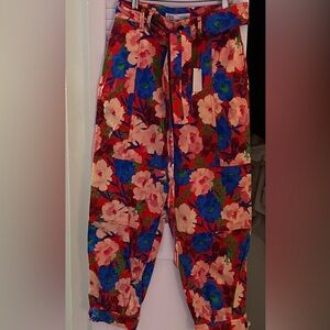 BNWT Zara Multicolor Floral Trousers size XS